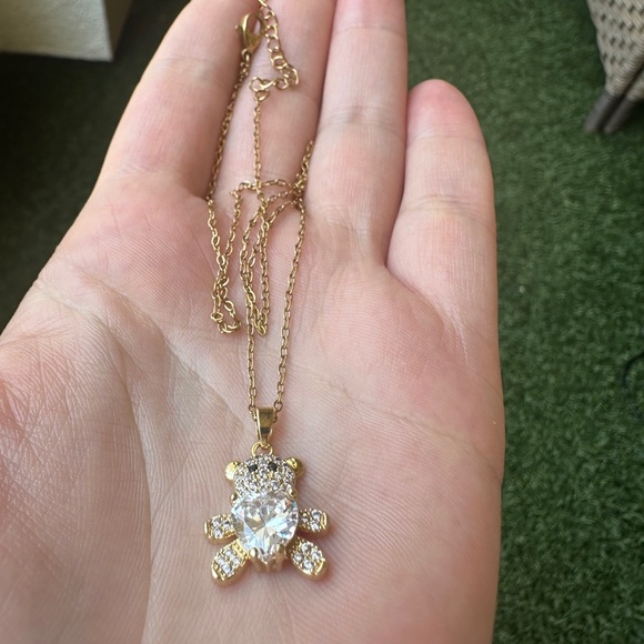 Teddy Bear Pendant Necklace 18k gold
Plated - Picture 3 of 4